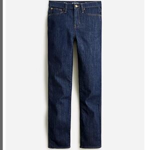 J Crew 10" high rise Slim-Straight in Rinse Wash denim jeans Sz 28 Tall